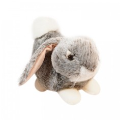 Мягкая игрушка Keel toys лежащий кролик серый, 23 см