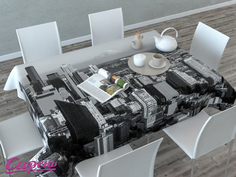 Скатерть прямоугольная Сирень srn354488 220x145