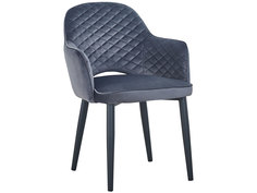Стул Венера диамант MC16-2YS LEGS BLACK HLR-21 Серый ромб, велюр/Черный матовый Stool Group