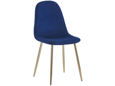 Стул Валенсия, золотые ножки Синий, велюр Stool Group