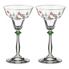 Набор из 2 подсвечников Елочные игрушки 674-474 Bohemia Crystal