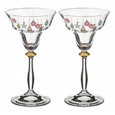 Набор из 2 подсвечников Елочные игрушки 674-477 Bohemia Crystal