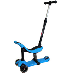 Самокат-трансформер детский Scooter Explore TRIO 3 в 1 голубой