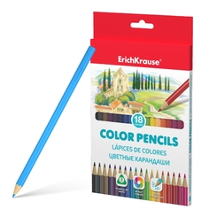 Цветные карандаши ErichKrause трехгранные 18 цветов
