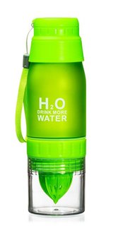 Бутылка для воды с инфузером и чашкой Verona H2O, 650 мл, зеленая