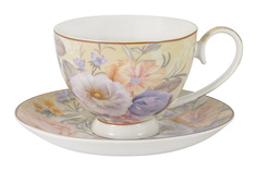 Чашка с блюдцем Цветочный вальс 250 мл Anna Lafarg 58172
