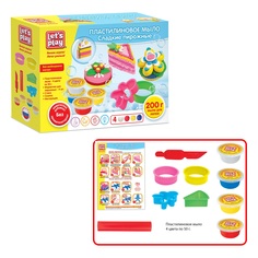 Набор для лепки из пластилина LETS PLAY Пластилиновое мыло Сладкие пирожные