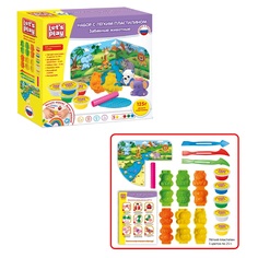 Набор для лепки из пластилина LETS PLAY Набор с легким пластилином Забавные животные