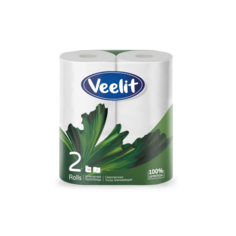 Бумажные полотенца Veelit comfort 2 слоя 2 рулона