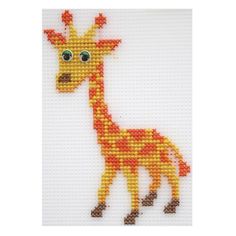 Набор для вышивания на пластиковой канве Hobby & Pro Kids Жирафик, 9*13,4 см 498775