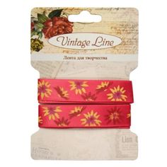 Лента декоративная для творчества Цветы, атлас, 16 мм*1 м АЙРИС пресс