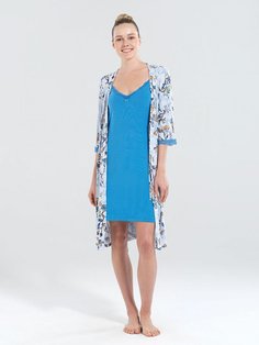 Халат женский BlackSpade BS50168 голубой L/XL