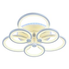 Светодиодная люстра 1277/6 WHT A 144W+8W RGB Profit Light