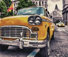 Картина по номерам на подрамнике 40х50 "Ретро авто". Paintboy. GX34022