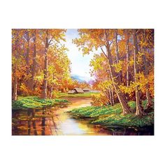 Набор для вышивания бисером Hobby&Pro Осенняя пора, 40*30 см 484372