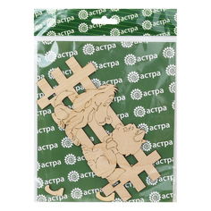 L-784 Деревянная заготовка Астра Ключница-вешалка Щенок и котёнок, 17,5х8 см Astra