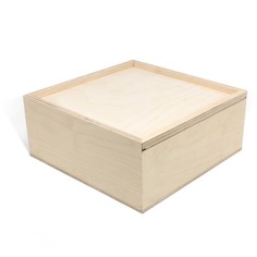 F-9 Деревянная заготовка из фанеры Астра Ящик с выдвижной крышкой, 25х25х10,5 см Astra