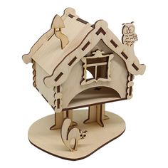 L-652 Деревянная заготовка Астра Чайный домик Домик Бабы-Яги, 13х12х14,5 см Astra