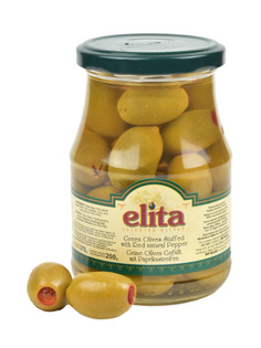 Оливки с Перцем ELITA 360 гр. (Греция)