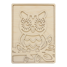 L-830 Деревянная заготовка Астра Объемная раскраска Совушка, 27х20 см Astra