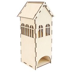 L-282 Деревянная заготовка Астра Чайный домик c окошками средний, 8,5х8,5х23 см Astra