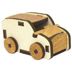 L-933 Деревянная заготовка 3D-пазл Астра Древесенок Машина, 11х6,5х5,5 см Astra