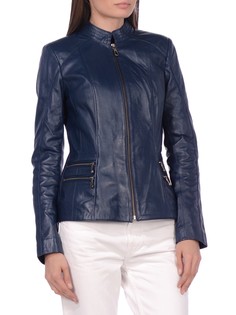 Кожаная куртка женская Mondial CMSB07 синяя 38 EU