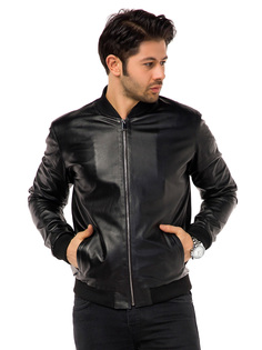 Кожаная куртка мужская Mondial E12 черная 50 EU