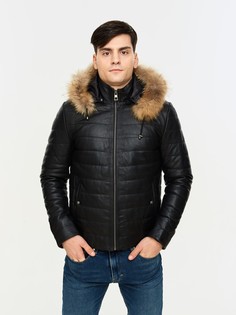 Кожаная куртка мужская Mondial E8488K черная 56 EU