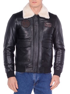 Кожаная куртка мужская Mondial DK1083 черная 62 EU