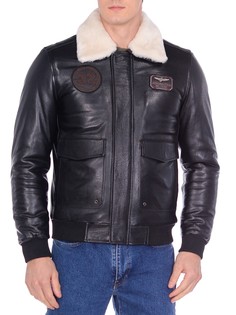 Кожаная куртка мужская Mondial DK1083 черная 52 EU