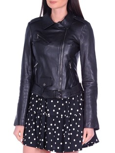 Кожаная куртка женская Mondial 4015 черная 42 EU