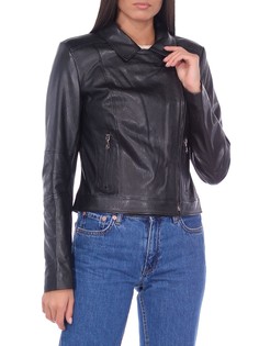 Кожаная куртка женская Mondial 4005 черная 46 EU