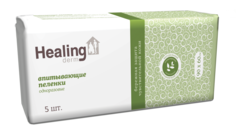 Пеленки ГринЛаб Healing derm одноразовые впитывающие 90*60 5 шт. Аптечный Союз