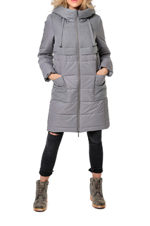 Пуховик-пальто женский DizzyWay 19421 серый 64 RU