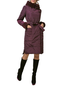 Пуховик-пальто женский DizzyWay 19315 фиолетовый 58 RU