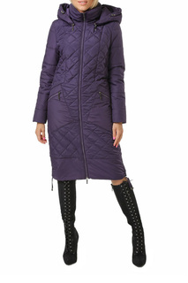 Пуховик-пальто женский DizzyWay 19323 фиолетовый 44 RU
