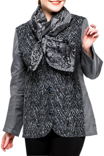 Полупальто женское Leshar 295602 серое 52 RU