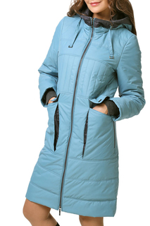 Пуховик-пальто женский DizzyWay 19306 голубой 48 RU