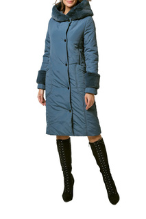 Пуховик-пальто женский DizzyWay 19307 синий 46 RU