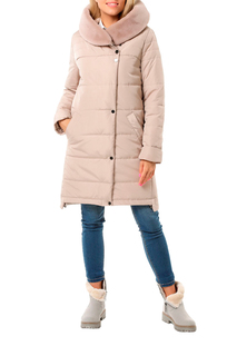 Пуховик-пальто женский DizzyWay 19405 бежевый 62 RU