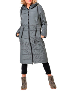 Пуховик-пальто женский DizzyWay 19416 зеленый 54 RU