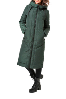 Пуховик-пальто женский DizzyWay 19407 зеленый 48 RU