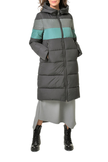 Пуховик-пальто женский DizzyWay 19432 серый 52 RU