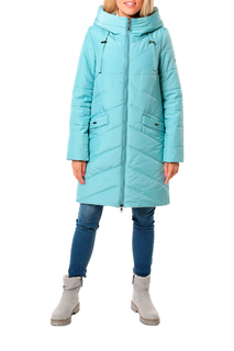 Пуховик-пальто женский DizzyWay 19411 зеленый 50 RU