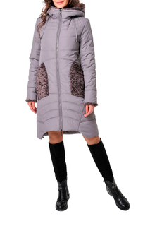 Пуховик-пальто женский DizzyWay 19409 серый 50 RU