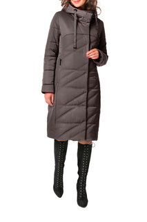 Пуховик-пальто женский DizzyWay 19419 коричневый 58 RU