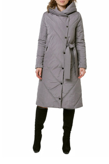 Пуховик-пальто женский DizzyWay 19312 серый 64 RU