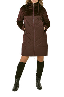 Пуховик-пальто женский DizzyWay 19308 красный 48 RU