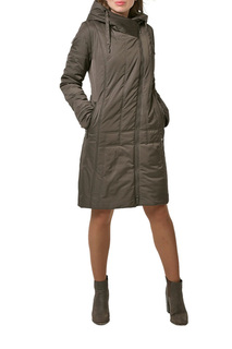 Пуховик-пальто женский DizzyWay 19309 зеленый 44 RU